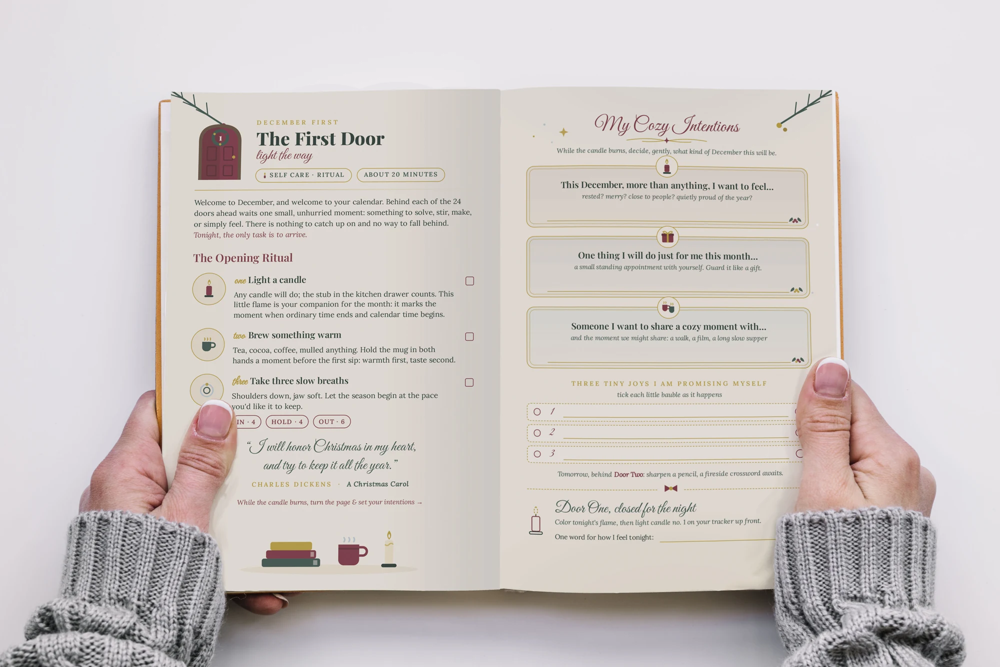 Inside the Cozy Advent Calendar: The First Door and My Cozy Intentions