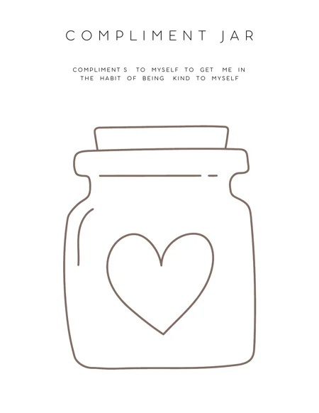 Compliment jar from Self Confidence Planner