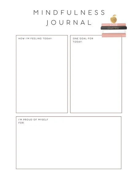 Mindfulness journal from Self Confidence Planner